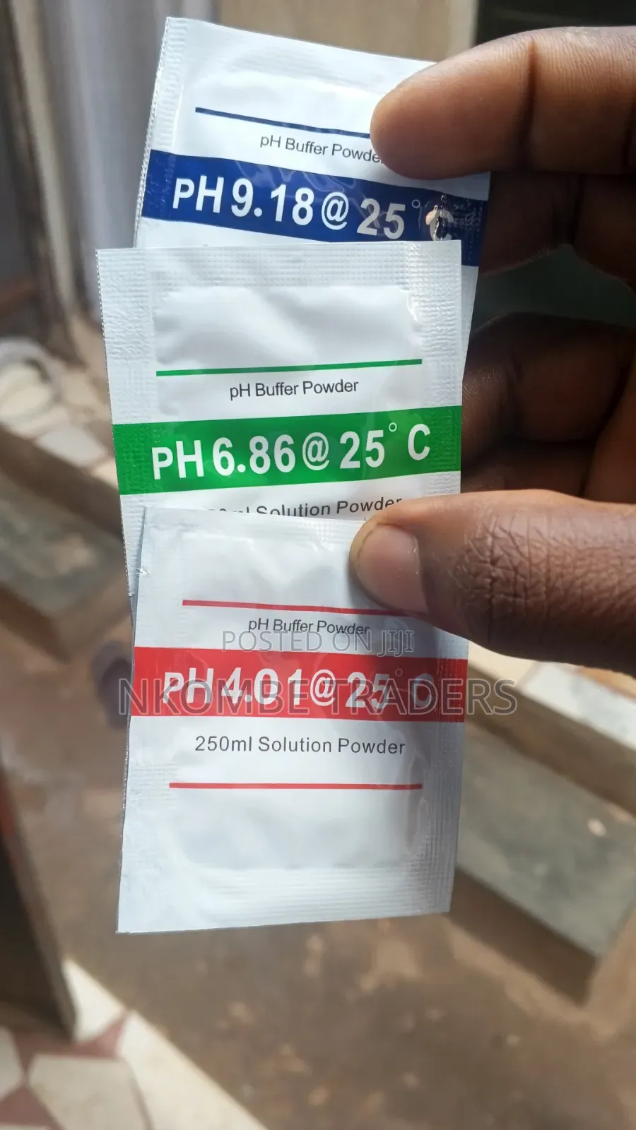 3 Sackets pH Meter Calibration Buffer Powder
