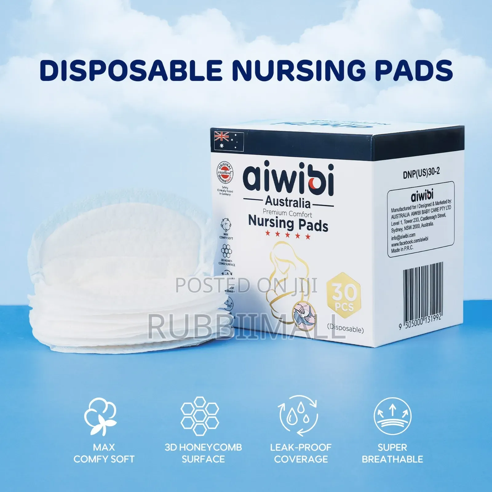 Aiwibi Disposable Nursing Pads (30 Pieces)