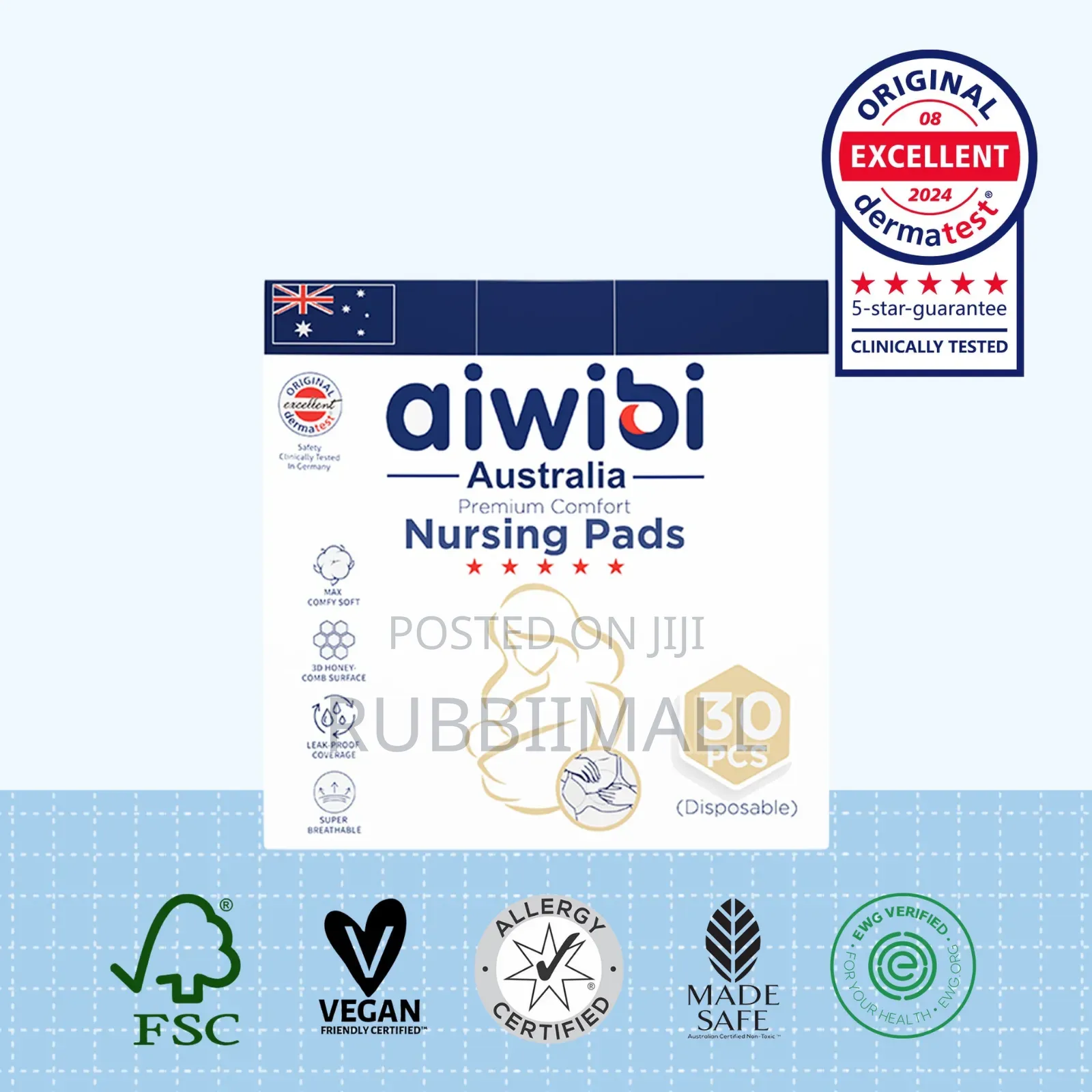 Aiwibi Disposable Nursing Pads (30 Pieces)