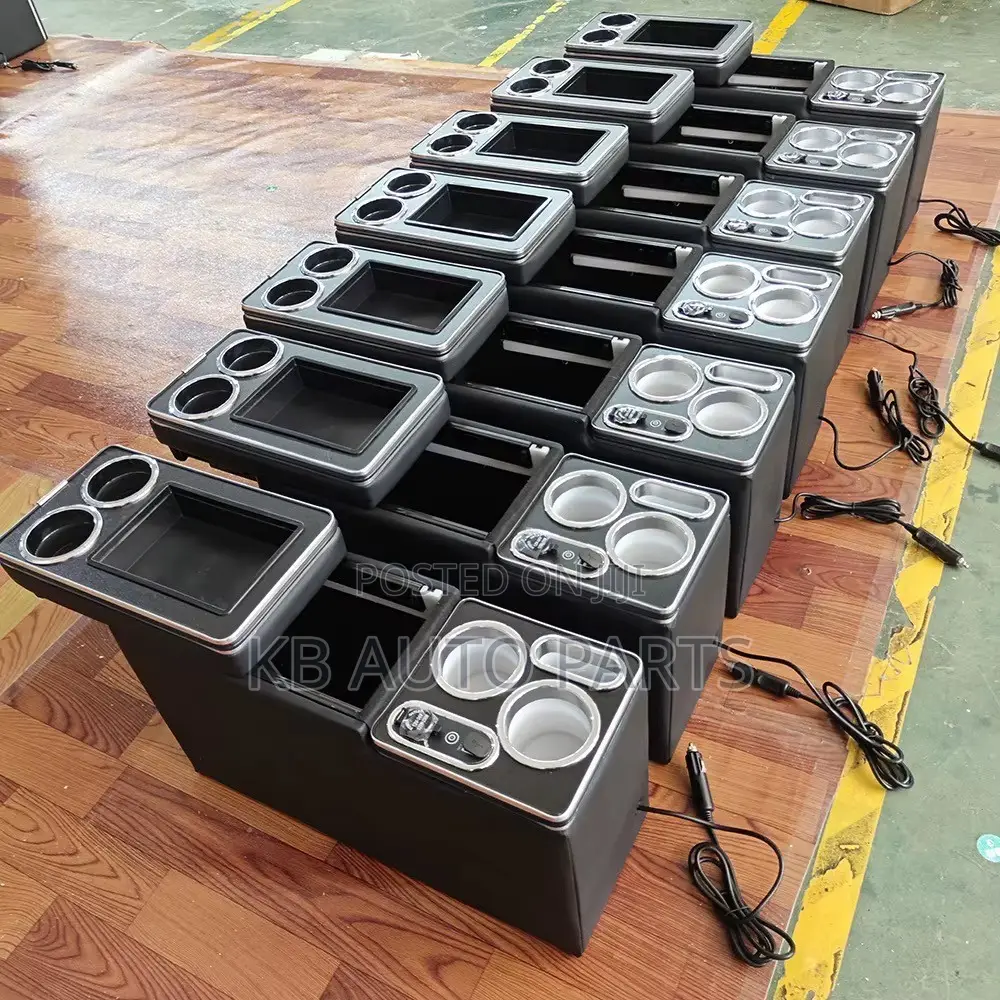 Armrest Box Center Console With LED/WirelessCharging/Cupholders/USB