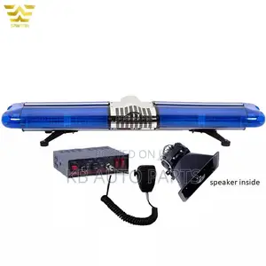 Emergency Signal Lights Blue/Red Flashing Bar With Horn&Siren