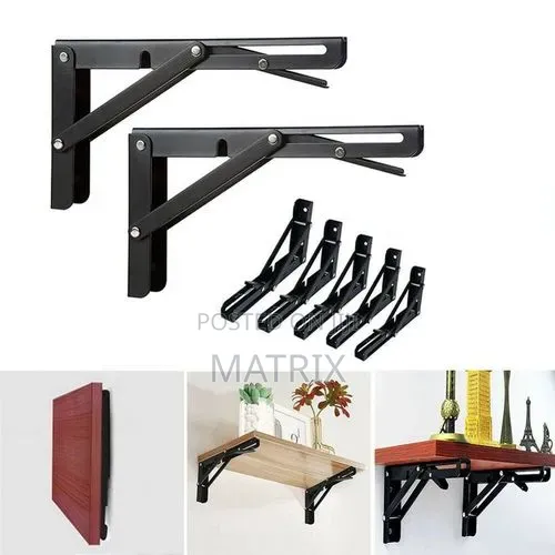 Shelf Bracket (2pc) Wall Mounted Folding Bracket Shelves