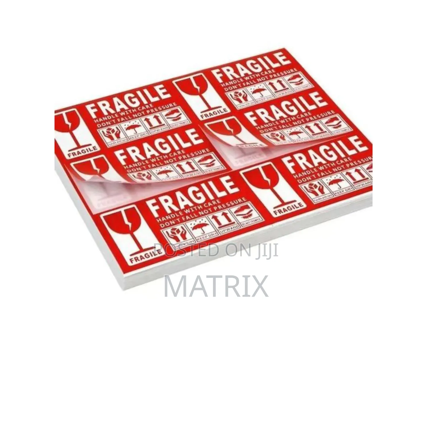 Fragile Warning Label Sticker (6pcs) Coated Paper Printing