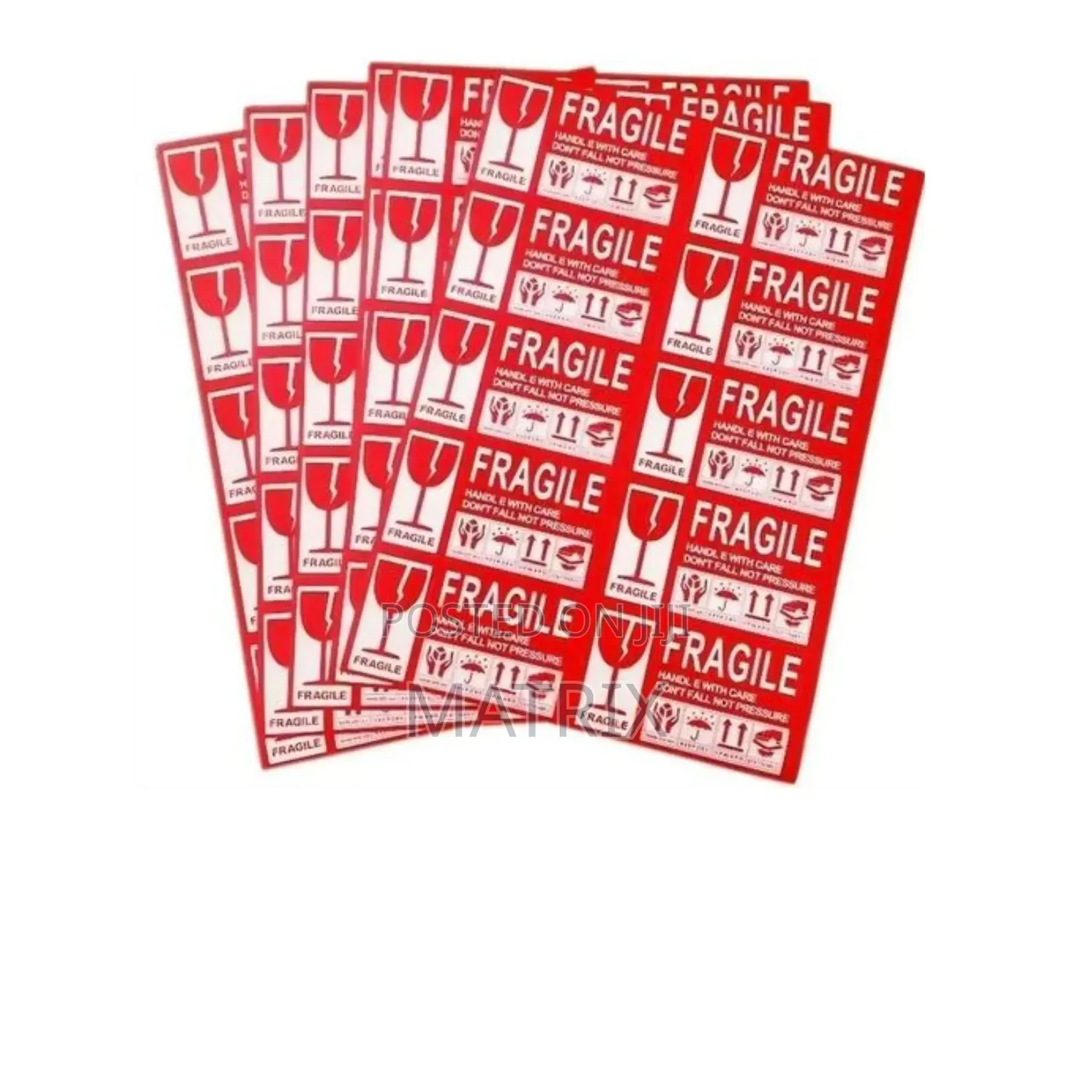 Fragile Warning Label Sticker (6pcs) Coated Paper Printing