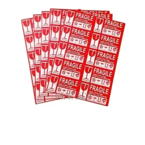 Fragile Warning Label Sticker (6pcs) Coated Paper Printing