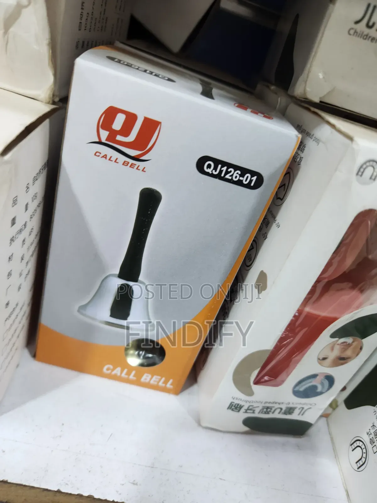 Handheld Metal Service Bell With an Ergonomic Black Plastic Handle