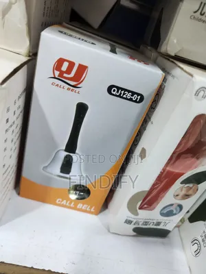 Handheld Metal Service Bell With an Ergonomic Black Plastic Handle