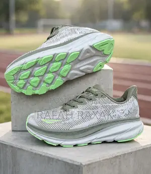 Original Olive Haze/Mercury Hoka Clifton 9 Road Running Shoes