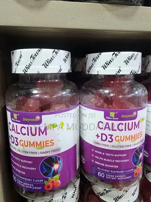 Calcium +D3 Gummies 60 Vegan Gummies Dietry Supplement