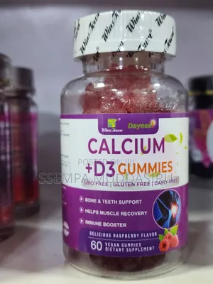 Calcium +D3 Gummies 60 Vegan Gummies Dietry Supplement