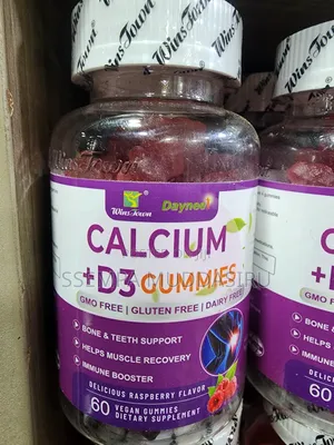 Calcium +D3 Gummies 60 Vegan Gummies Dietry Supplement
