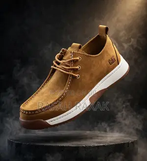 Men’s Classic Light Brown CAT Premium Leather Casual Shoes