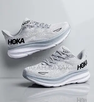 Original Grey Hoka One One Clifton 9 Running Sneakers