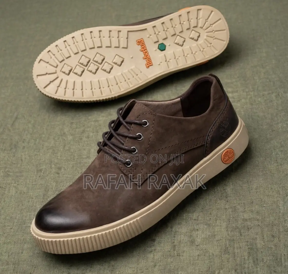 Classic Men’s Dark Brown Leather Timberland Low Casual Shoes