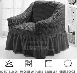 1 Seater Sofa Cover ~ Dark Grey