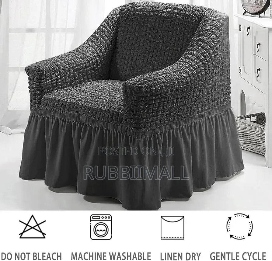 1 Seater Sofa Cover ~ Dark Grey
