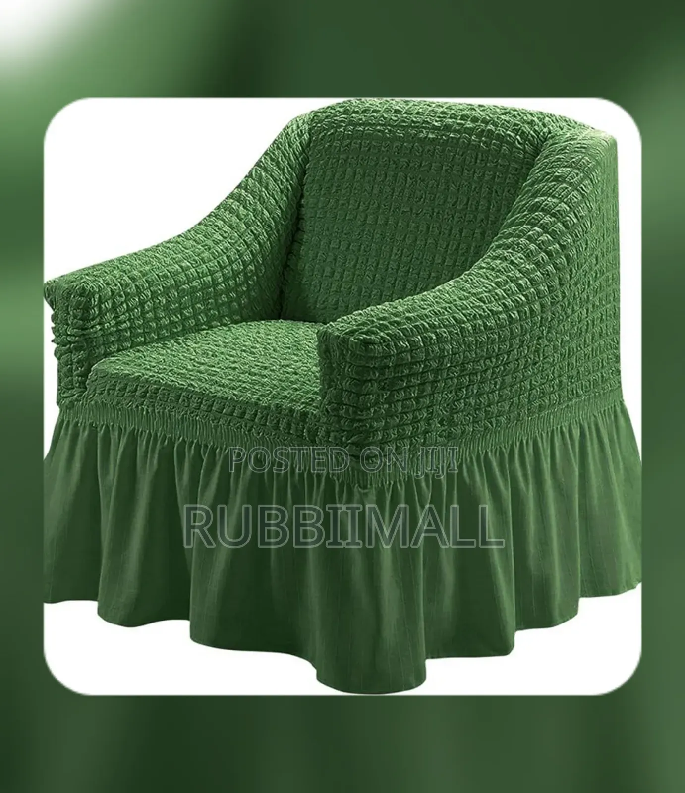 1 Seater Sofa Cover ~ Dark Green