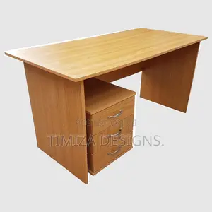 Brown Office Table With Drawers