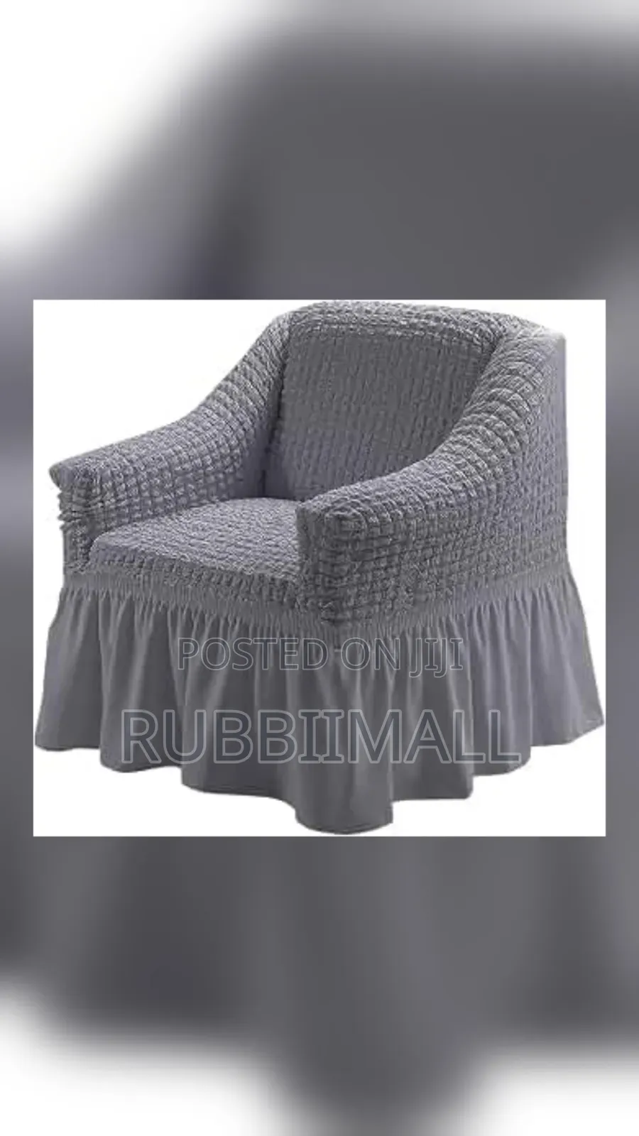 1 Seater Sofa Cover ~ Grey