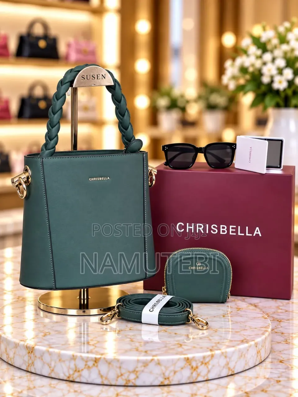 2pcs Chris Bella Luxury Handbags Boxed