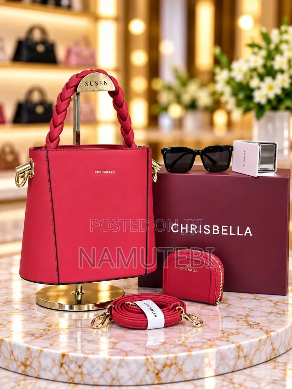 2pcs Chris Bella Luxury Handbags Boxed