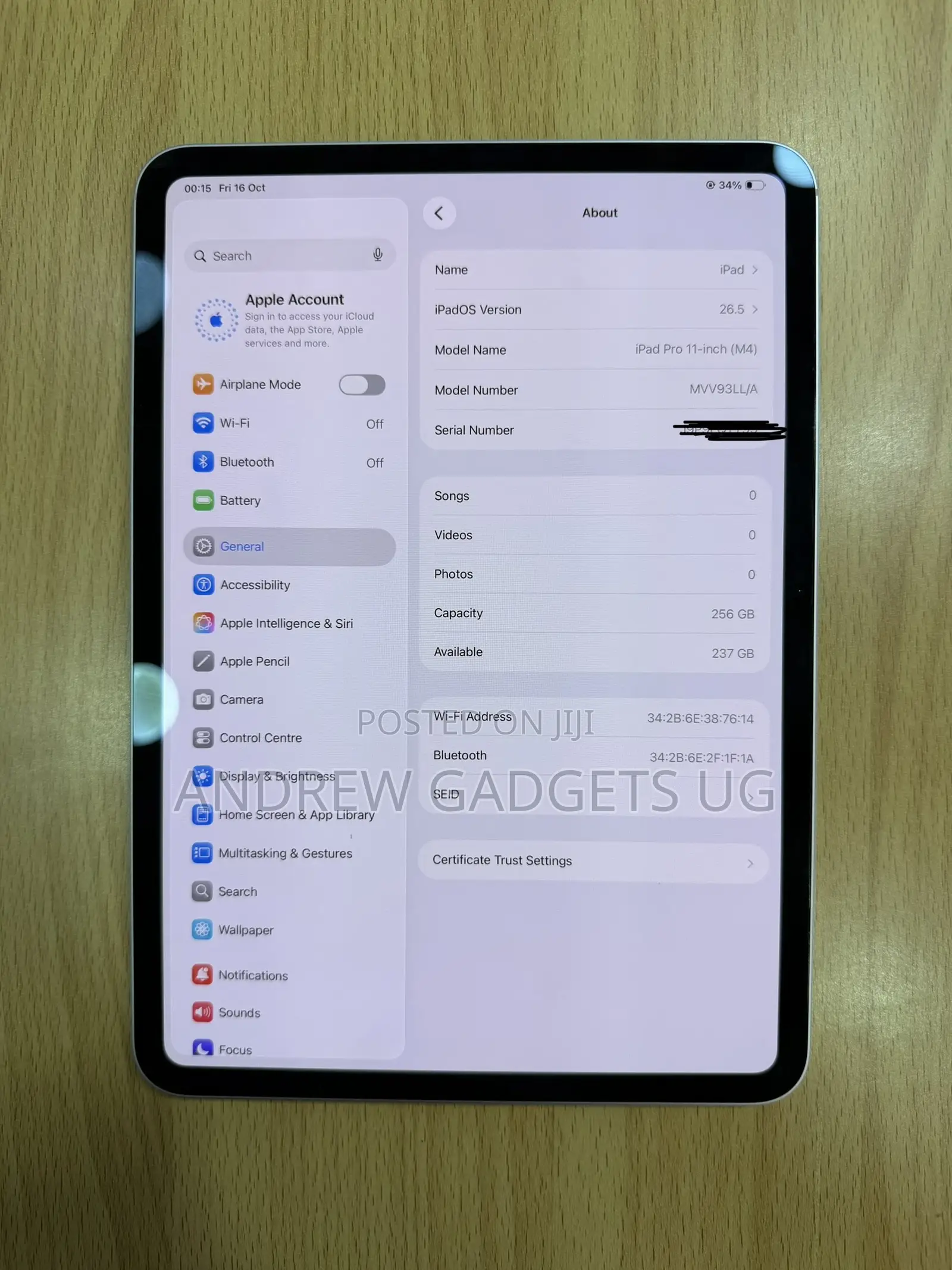 Apple iPad Pro 11 (2024) 256 GB Silver