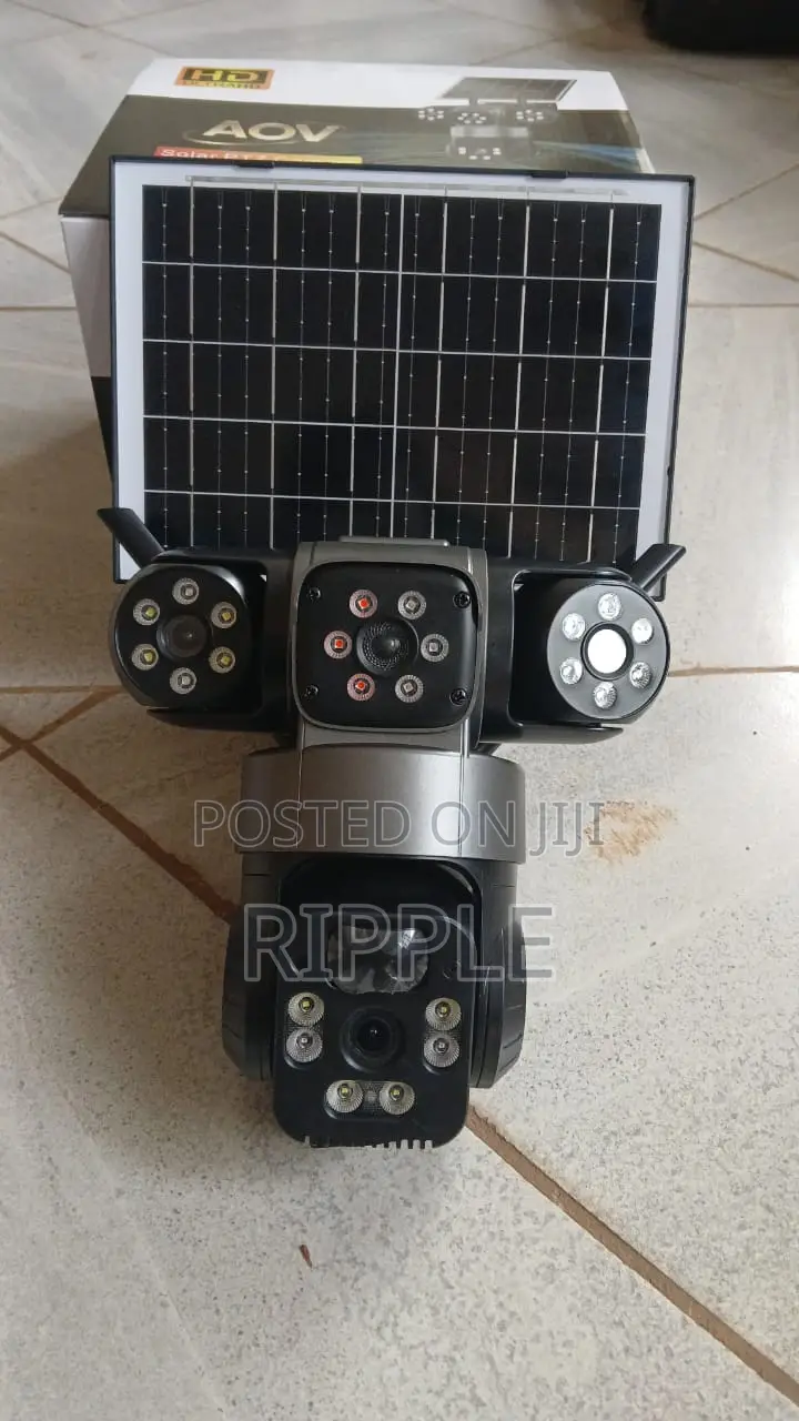 4G Solar Security Camera – 3 Lens Outdoor CCTV