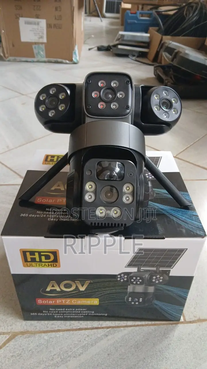 4G Solar Security Camera – 3 Lens Outdoor CCTV