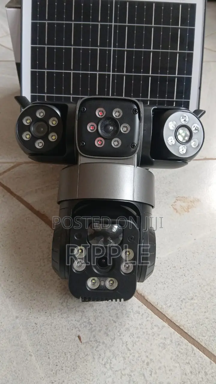 4G Solar Security Camera – 3 Lens Outdoor CCTV