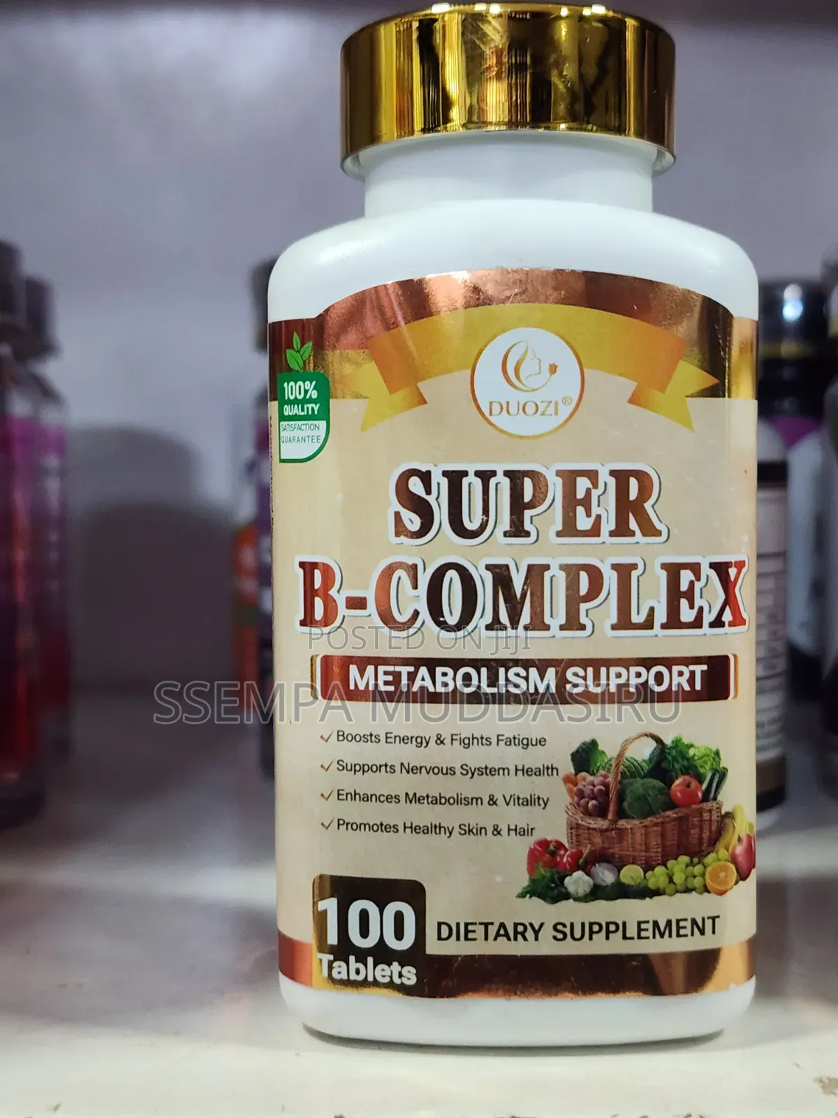 Super B Complex Metabolism Support 100 Tablets Dietry Supplement