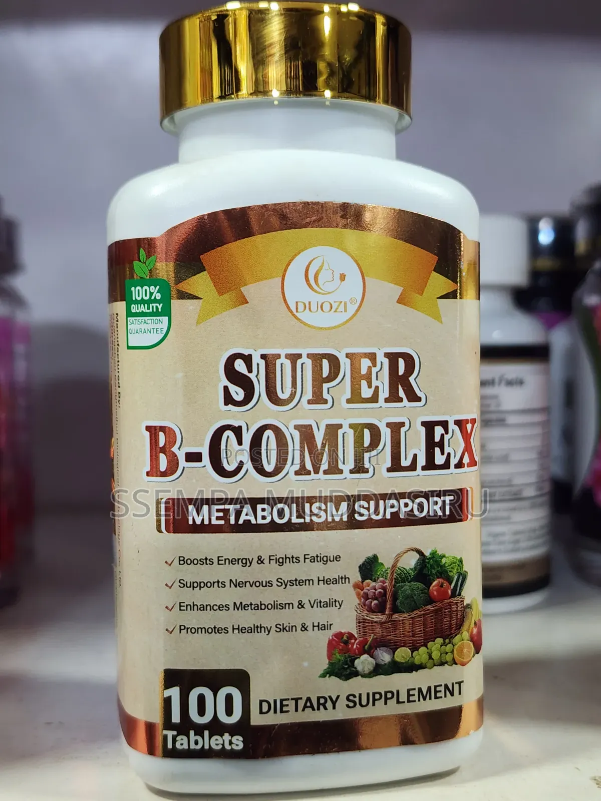 Super B Complex Metabolism Support 100 Tablets Dietry Supplement