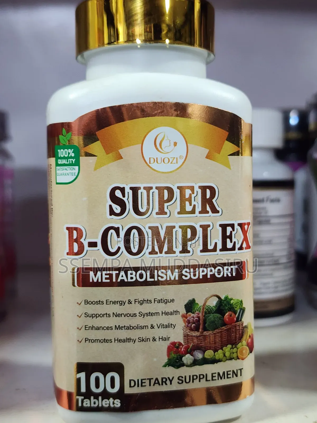 Super B Complex Metabolism Support 100 Tablets Dietry Supplement