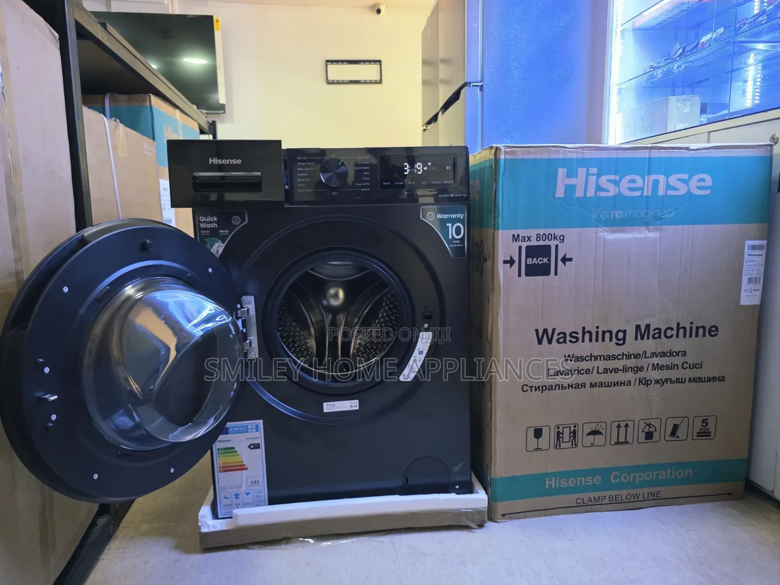 Hisense 9kgs Fully Automatic Washingmachine With Inverter Technology
