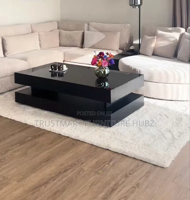 Black Coffee Rectangular Table Blends Modern Style Functionality
