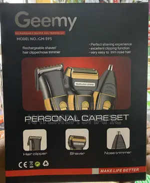 Geemy GM-595 3-in-1 Rechargeable Shaver & Hair Trimmer Grooming Kit
