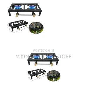 A Heavy-Duty, Portable Cast Iron Double-Burner Gas Stove