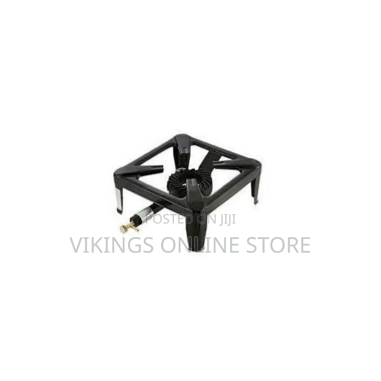A Single-Burner Cast Iron and Steel Portable Gas Boiling Ring