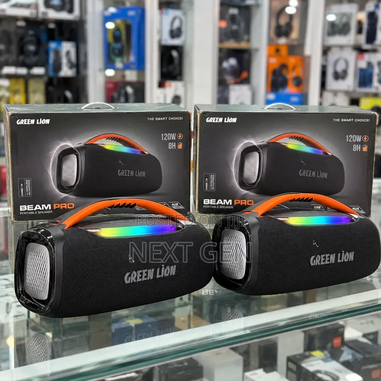 Green Lion Beam Pro 120w Portable Speaker – With Wireless Microphone