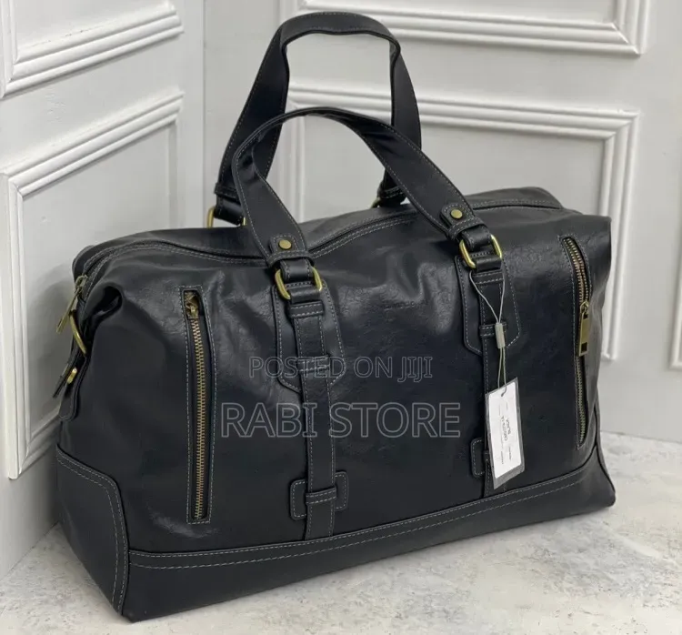 Leather Duffle Travel Bag