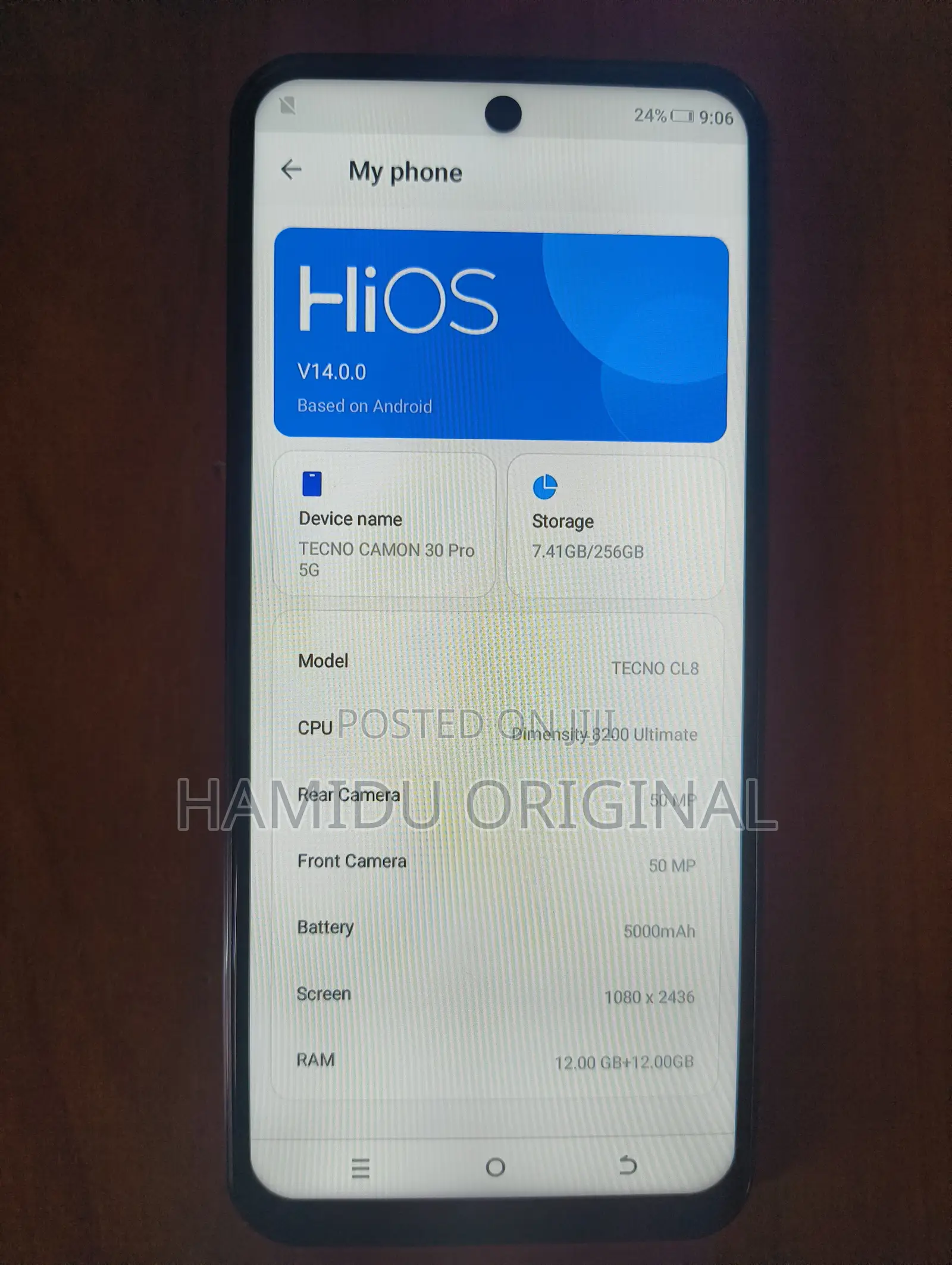New Tecno Camon 30 Pro 5G 256 GB Blue