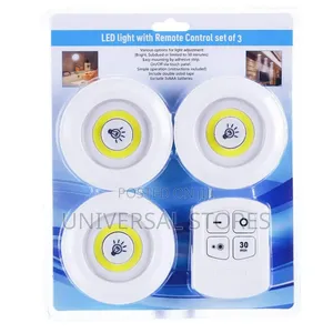 Battery-Operated Wireless COB LED Puck Lights With a Remote Control