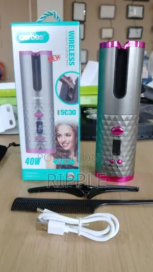 Aerbes 40W Wireless Automatic Hair Curler Rechargeable LCD