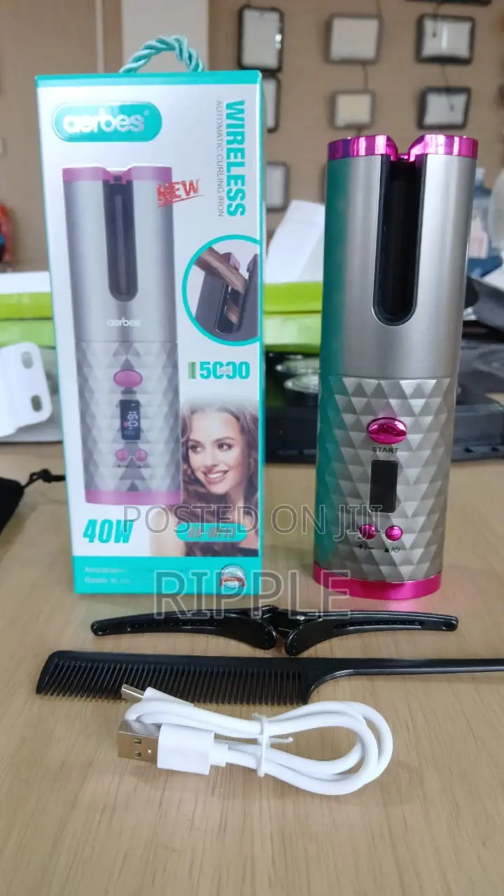 Aerbes 40W Wireless Automatic Hair Curler Rechargeable LCD
