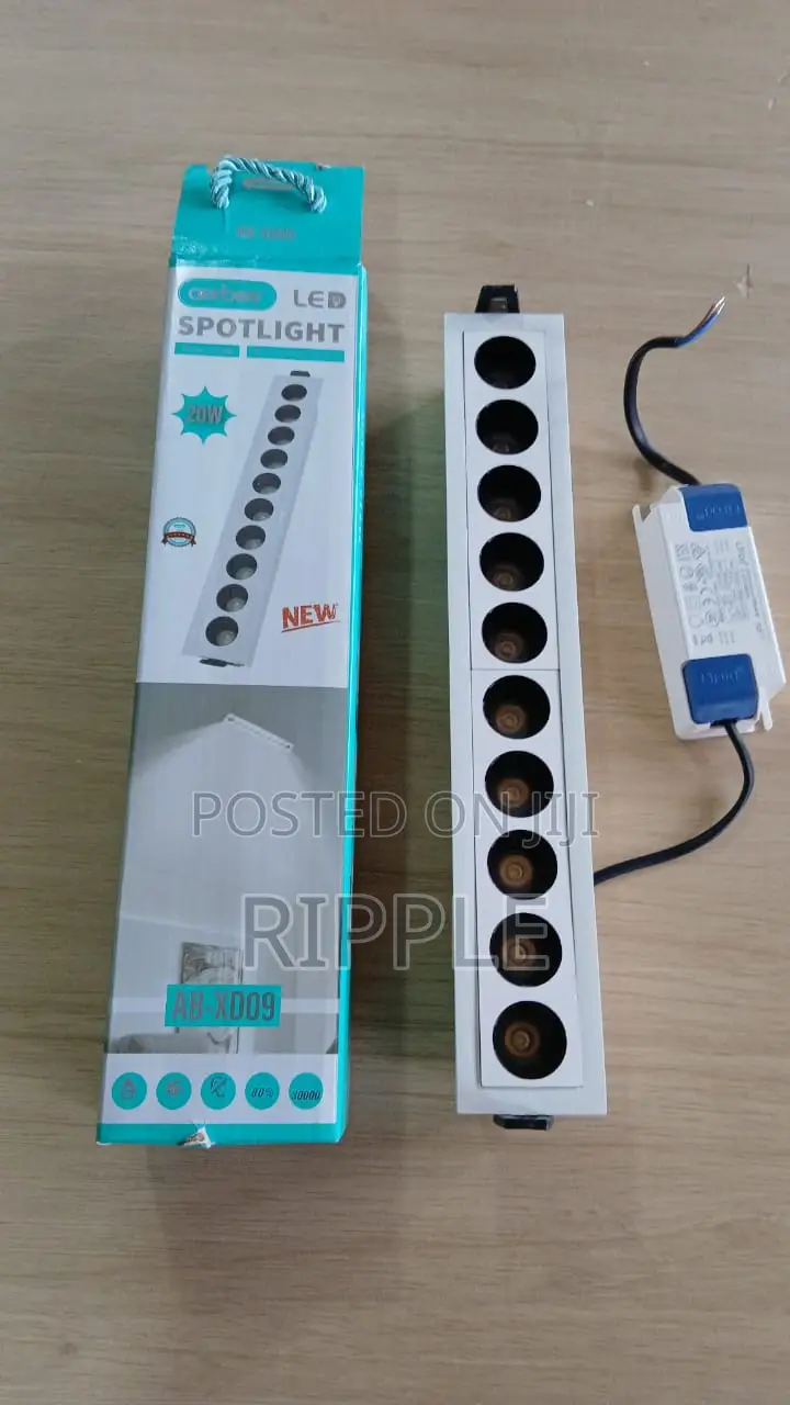 Aerbes 20W Recessed LED Linear Spotlight 10 Heads Ceiling Light