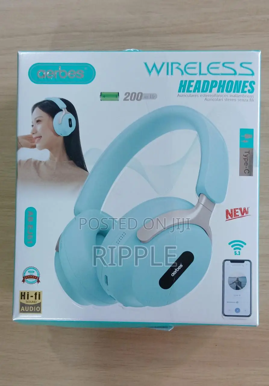 Aerbes Wireless Bluetooth 5.3 Headphones Rechargeable Hi-Fi Stereo
