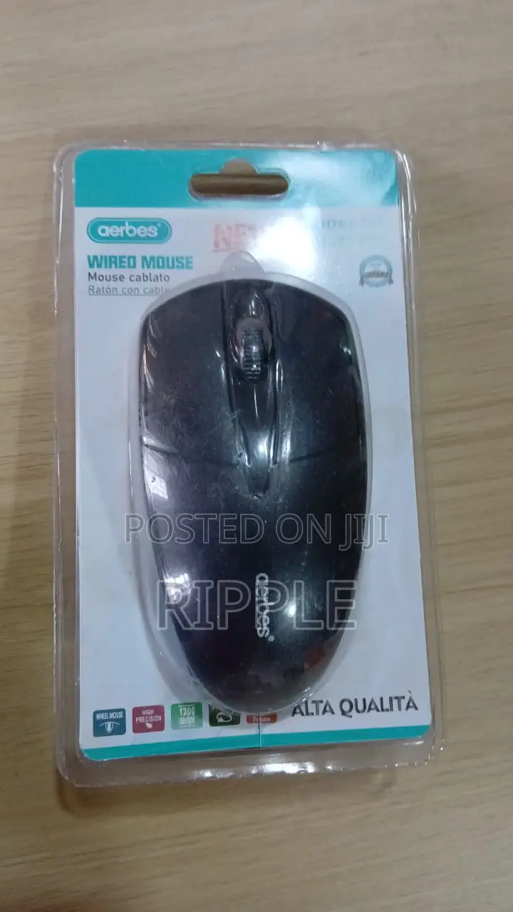Aerbes USB Wired Optical Mouse 1200 DPI for Laptop & Desktop