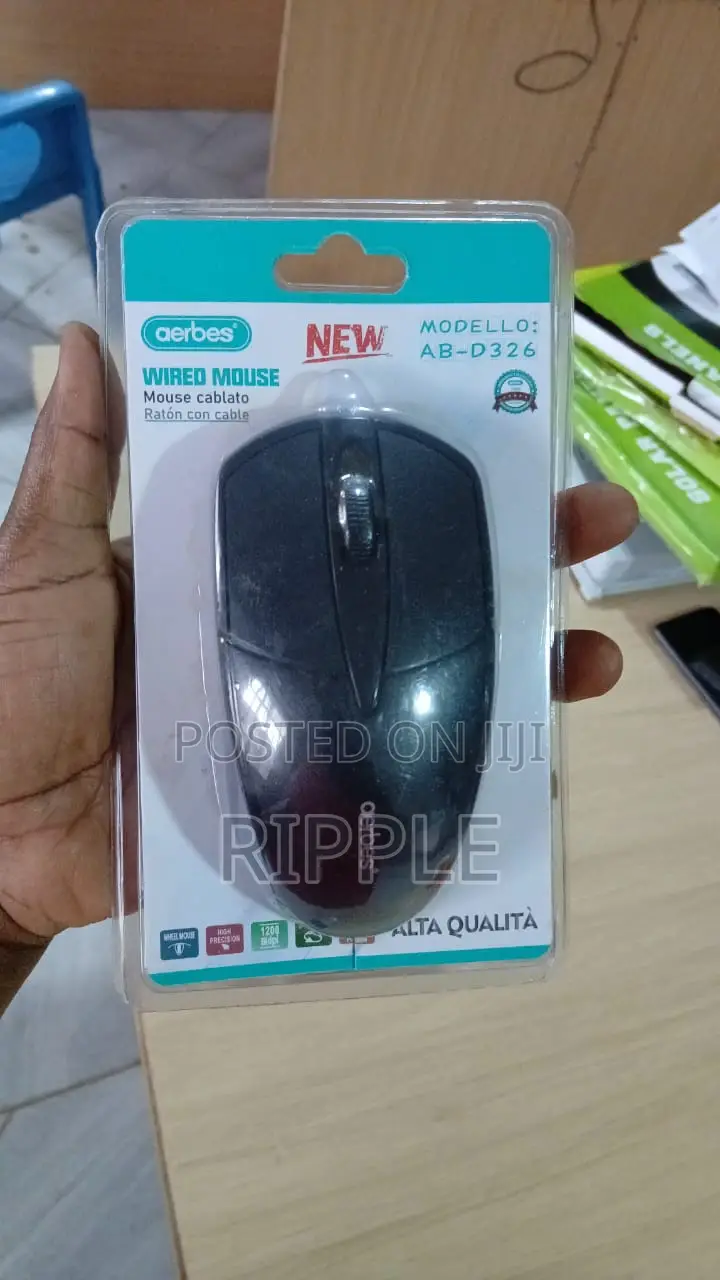 Aerbes USB Wired Optical Mouse 1200 DPI for Laptop & Desktop