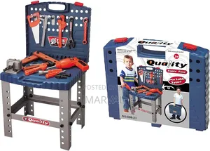 Kids Tool Workbench Set With Electronic Cordless Drill
