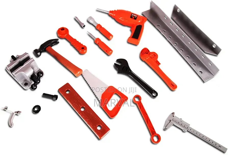 Kids Tool Workbench Set With Electronic Cordless Drill