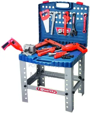 Kids Tool Workbench Set With Electronic Cordless Drill